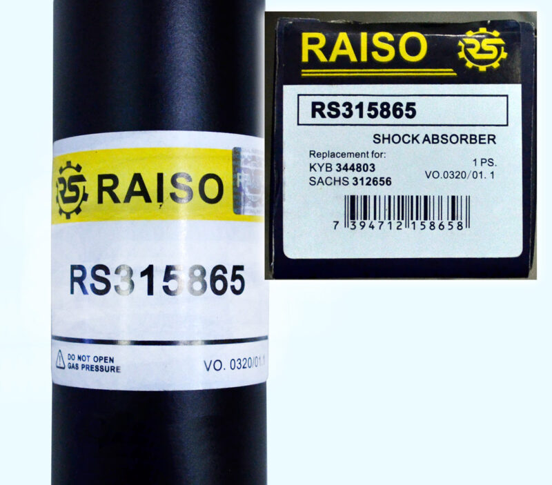 Амортизатор задний Raiso (Швеция) Опель Виваро Opel Vivaro Raiso RS315865 - Зображення 3
