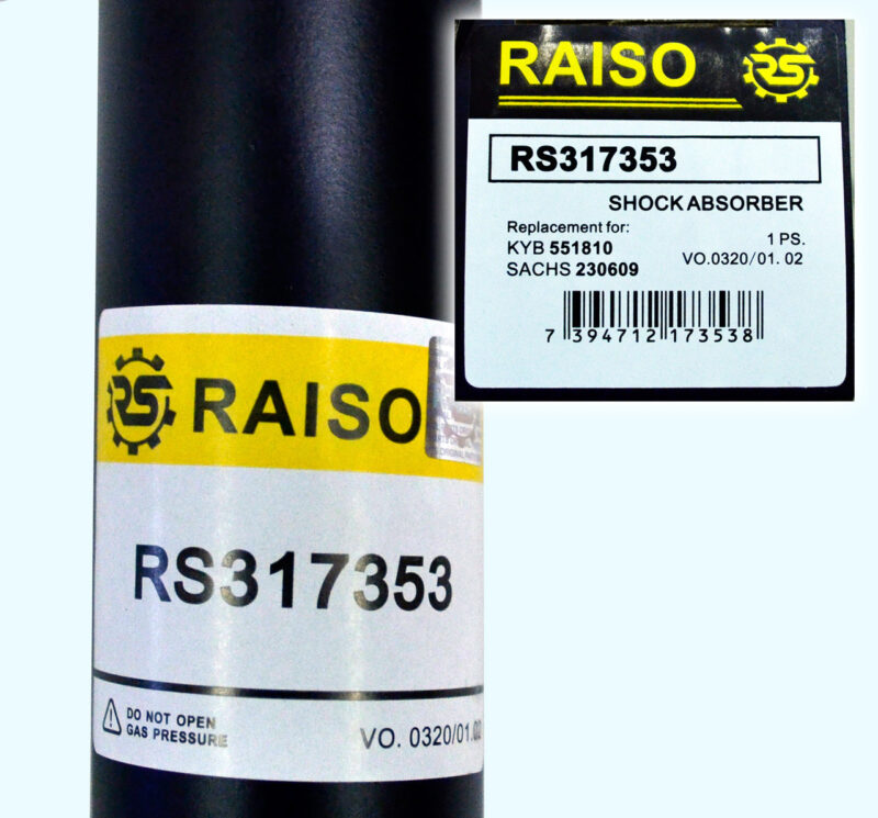 Амортизатор задний Raiso (Швеция) Nissan Kubistar, Ниссан Кубистар  98-08 Raiso RS317353 - Зображення 3