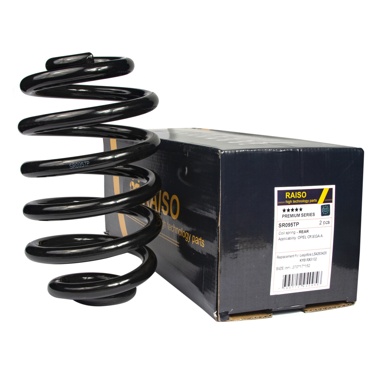пружина задня опель омега Пружина задняя усиленная Raiso (Швеция) Opel Omega A/B (универсал)
