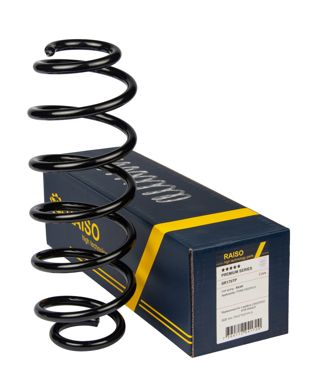 пружини задні форд фієста Пружина задняя Raiso (Швеция) Ford Fiesta VI