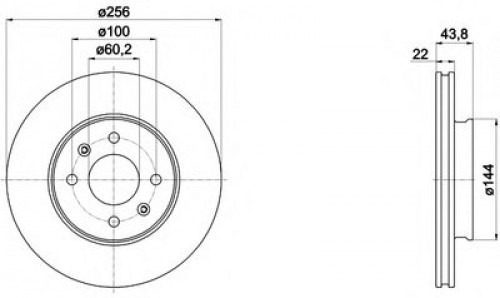 8DD355117981 HELLA PAGID тормозной диск