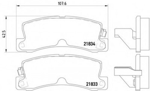 8DB355006431 HELLA PAGID комплект тормозных колодок