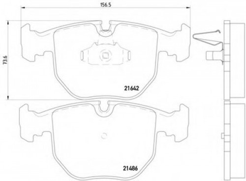 8DB355008281 HELLA PAGID комплект тормозных колодок