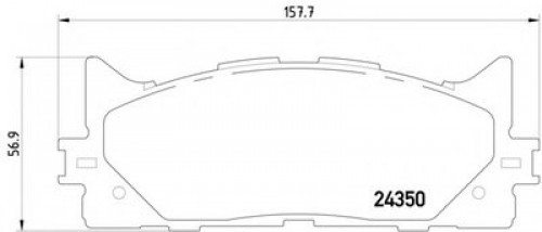 8DB355012401 HELLA PAGID комплект тормозных колодок