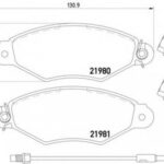 8DB355012711 HELLA PAGID комплект тормозных колодок