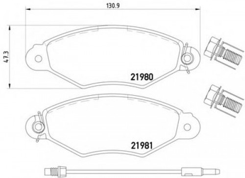 8DB355012711 HELLA PAGID комплект тормозных колодок