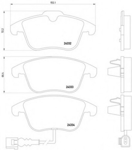 8DB355014031 HELLA PAGID комплект тормозных колодок