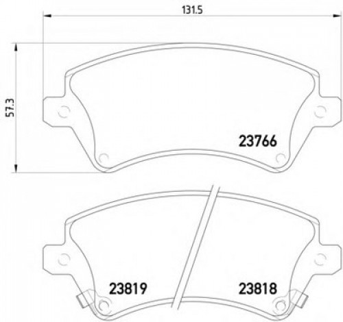 8DB355017241 HELLA PAGID комплект тормозных колодок
