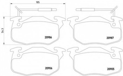 8DB355018961 HELLA PAGID комплект тормозных колодок