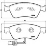 P85102 BREMBO комплект тормозных колодок
