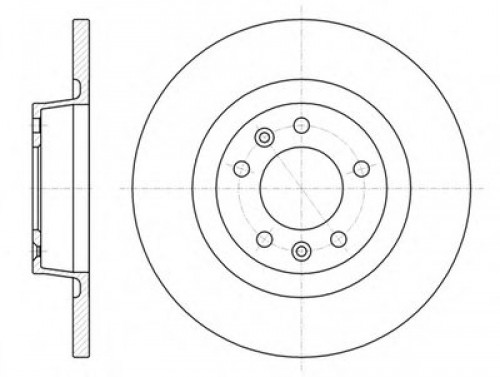 D6105300 WOKING гальмівний диск задн. proace/dispatch/jumpy/expert/scudo 06-16