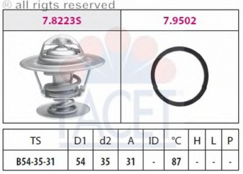 78278 FACET термостат