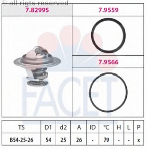 78299 FACET термостат 78299 FACET термостат