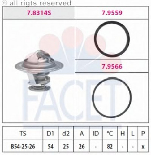 78314 FACET термостат 78314 FACET термостат