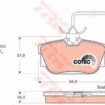 GDB1326 TRW комплект тормозных колодок