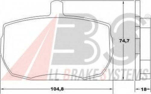 36124 A.B.S. комплект тормозных колодок 36124 A.B.S. комплект тормозных колодок