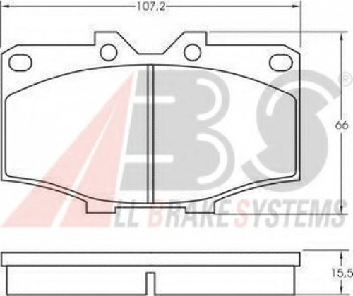 36462 A.B.S. комплект тормозных колодок