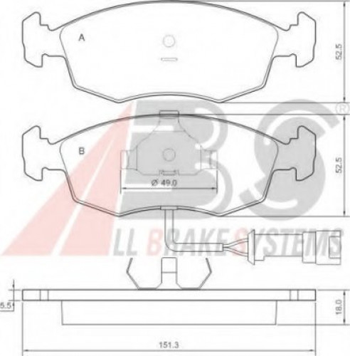 36519 A.B.S. комплект тормозных колодок
