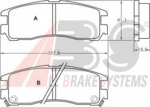 36690 A.B.S. комплект тормозных колодок