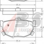 36692 A.B.S. комплект тормозных колодок