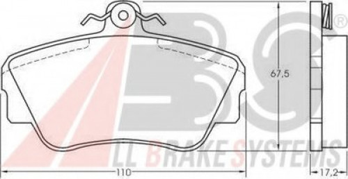 36703 A.B.S. комплект тормозных колодок