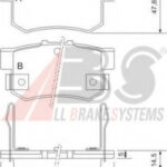 36712 A.B.S. комплект тормозных колодок