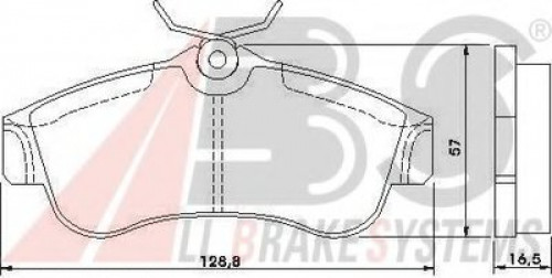 36740 A.B.S. комплект тормозных колодок