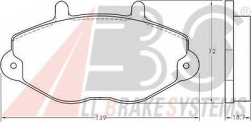 36785 A.B.S. комплект тормозных колодок 36785 A.B.S. комплект тормозных колодок