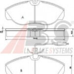 36883 A.B.S. комплект тормозных колодок