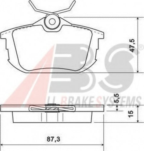 36950 A.B.S. комплект тормозных колодок
