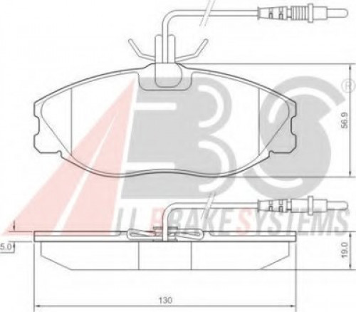 36977 A.B.S. комплект тормозных колодок