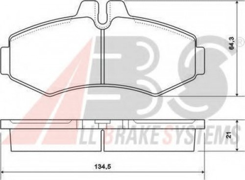 37095 A.B.S. комплект тормозных колодок