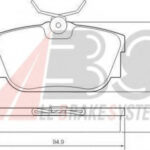 37118 A.B.S. комплект тормозных колодок