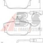 37142 A.B.S. комплект тормозных колодок