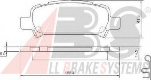 37164 A.B.S. комплект тормозных колодок