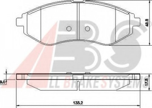 37352 A.B.S. комплект тормозных колодок 37352 A.B.S. комплект тормозных колодок