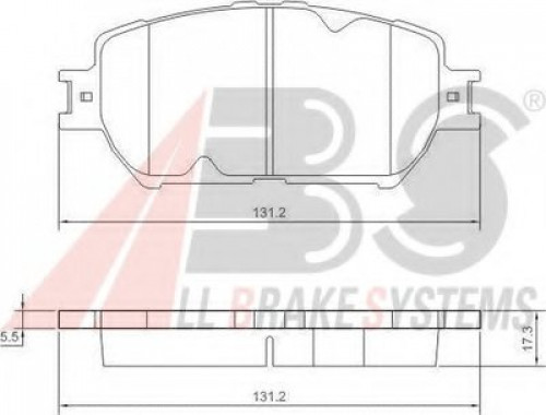 37356 A.B.S. комплект тормозных колодок