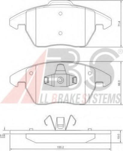 37429 A.B.S. комплект тормозных колодок