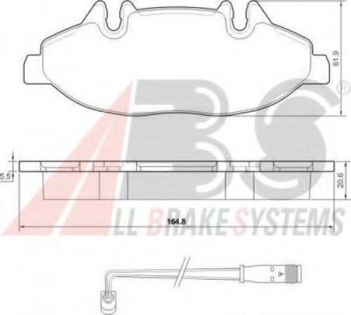 37449 A.B.S. комплект тормозных колодок