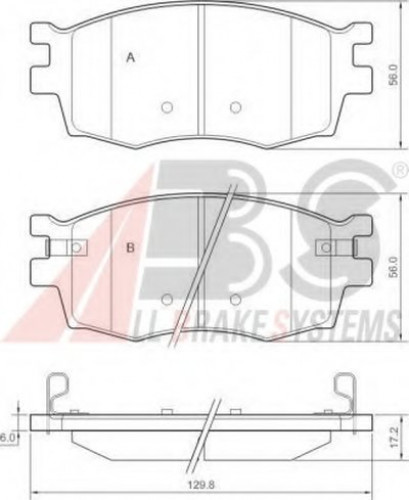 37520 A.B.S. комплект тормозных колодок