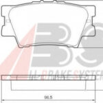 37545 A.B.S. комплект тормозных колодок