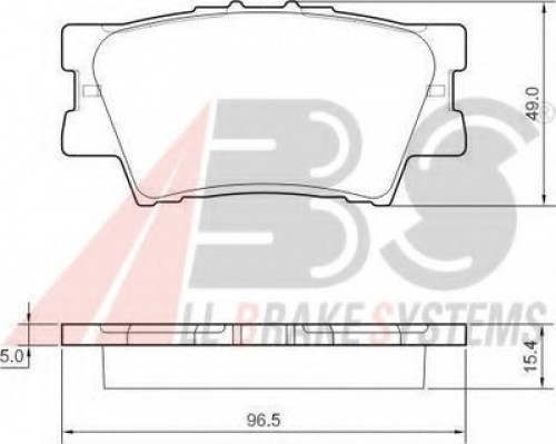 37545 A.B.S. комплект тормозных колодок 37545 A.B.S. комплект тормозных колодок