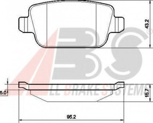 37561 A.B.S. комплект тормозных колодок 37561 A.B.S. комплект тормозных колодок