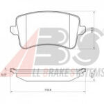 37588 A.B.S. комплект тормозных колодок