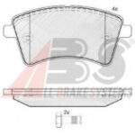 37664 A.B.S. комплект тормозных колодок