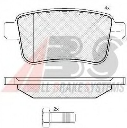 37665 A.B.S. комплект тормозных колодок