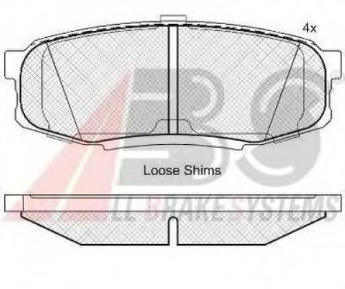 37702 A.B.S. гальмівні колодки зад. toyota land cruiser 08- (advics)