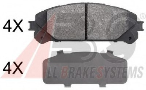 37844 A.B.S. комплект тормозных колодок