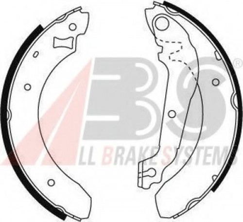 8705 A.B.S. комплект тормозных колодок