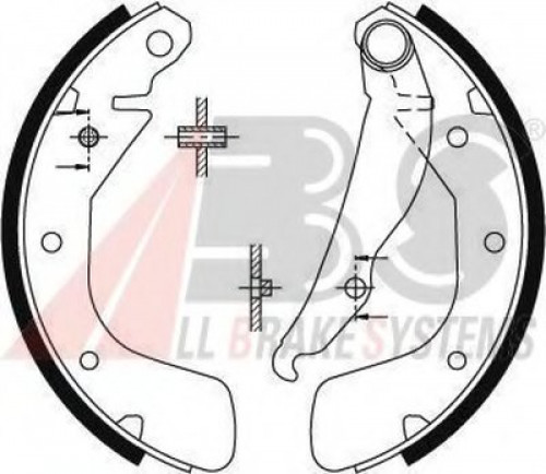 8885 A.B.S. комплект тормозных колодок
